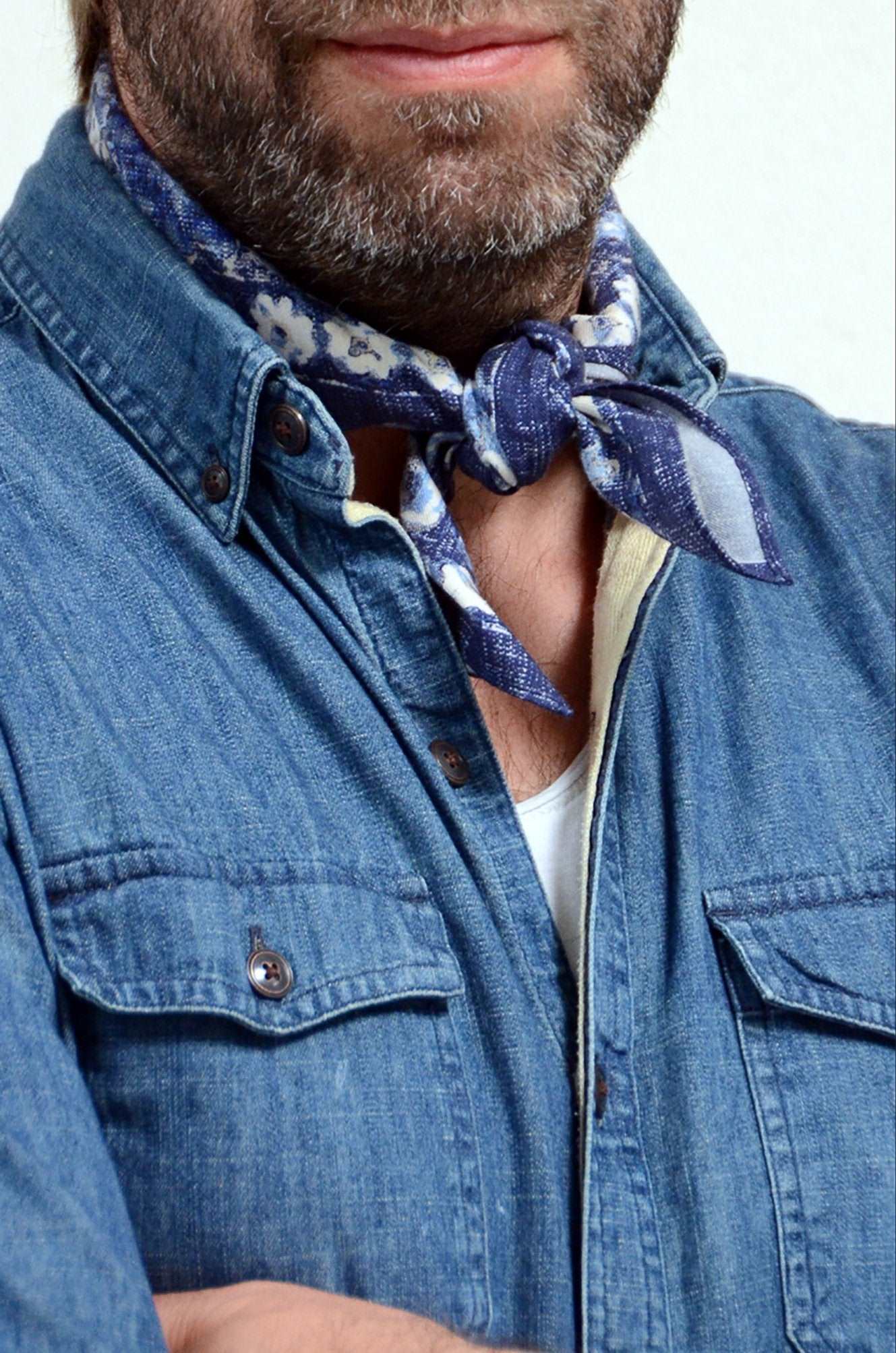 Neckerchief Inca blau - REAL GUYS